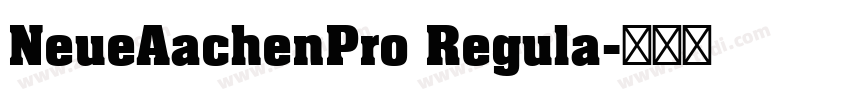 NeueAachenPro Regula字体转换